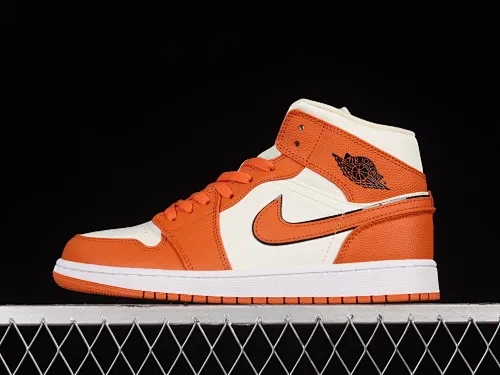 All Categories Air Jordan Jordan Series Basketball Shoes Air Jordan 1 Mid Air Jordan 1 Mid SE "Sport Spice" AJ1 Joe 1 White Orange Zhongbang Basketball Shoes DV1302-100